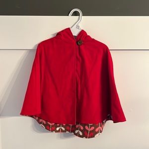 Red cape for baby/toddler